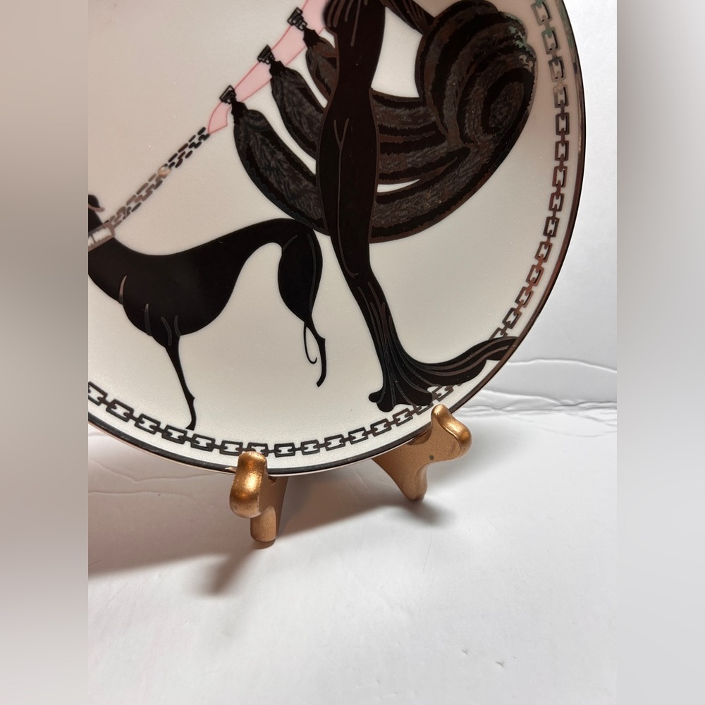 House of ERTE SYMPHONY IN BLACK Display D-8 1/8" Plate #F8673 Limited Edition - Picture 9 of 15